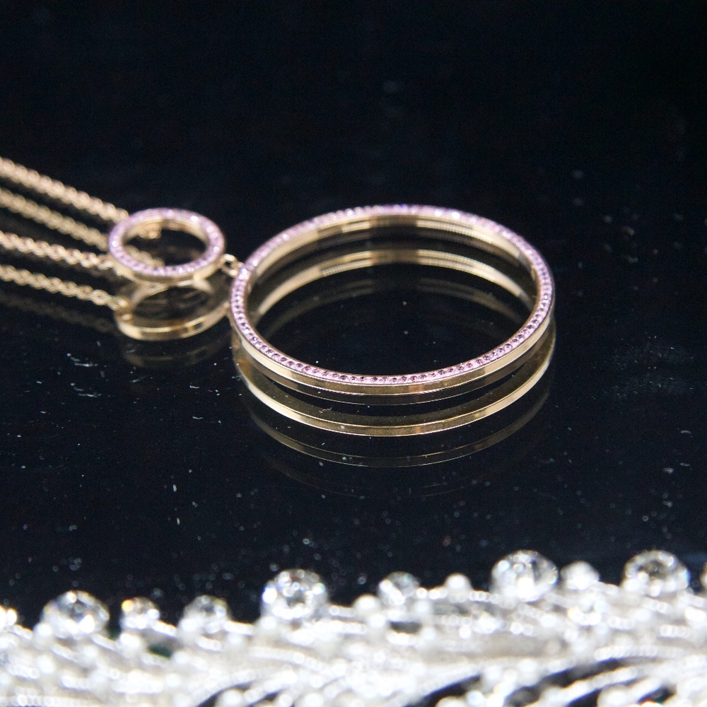 18kt Gold Dipped Swarovski Necklace - image 3